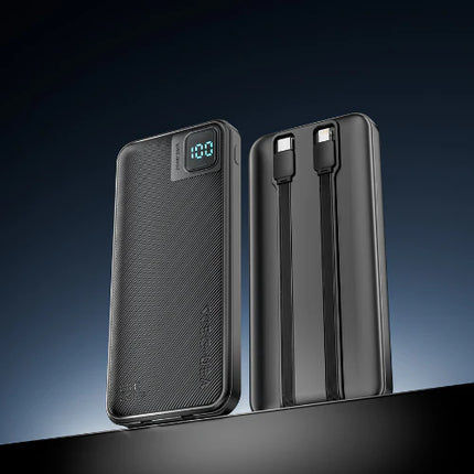 VEN-DENS 10,000mAh Power Bank: UK Design | 22.5W PD Fast Charge | Built-in Cables | Digital Display | 1-Year Warranty | Free Delivery