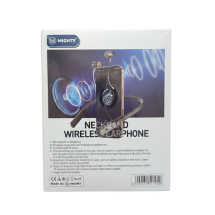 Mighty M-126 Wireless Neckband Earphone – HD Sound with Long Battery Life