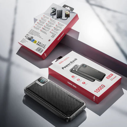 VEN-DENS 10,000mAh Power Bank: UK Design | 22.5W PD Fast Charge | Built-in Cables | Digital Display | 1-Year Warranty | Free Delivery