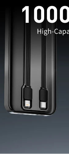 VEN-DENS 10,000mAh Power Bank: UK Design | 22.5W PD Fast Charge | Built-in Cables | Digital Display | 1-Year Warranty | Free Delivery