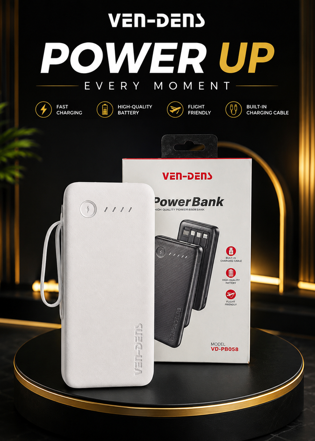 VEN-DENS 10000mAh 37W Pro Series Power Bank with 1 YEAR WARRANTY