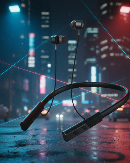 Mighty M-126 Wireless Neckband Earphone – HD Sound with Long Battery Life