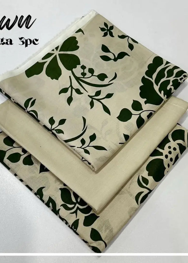 3 Pcs Women's Unstitched Printed Suit