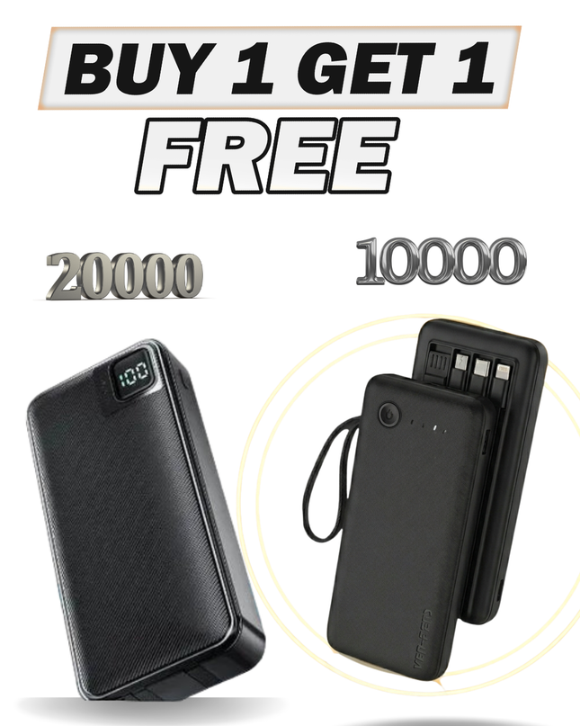 Buy 1 Get 1 FREE – VEN-DENS 10000mAh 37W Pro + 20000mAh Power Bank | UK Imported | 1 Year Warranty + Free Delivery