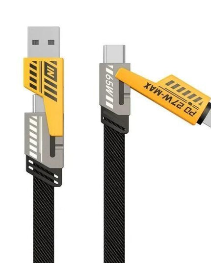 Fast Charging 3 in 1 Charging Cable - 1 Pcs - Type C & iPhone Compatible