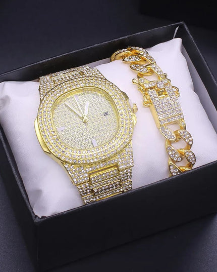 Wristwatch 3PCs men's bracelet watch bracelet ladies watches men set