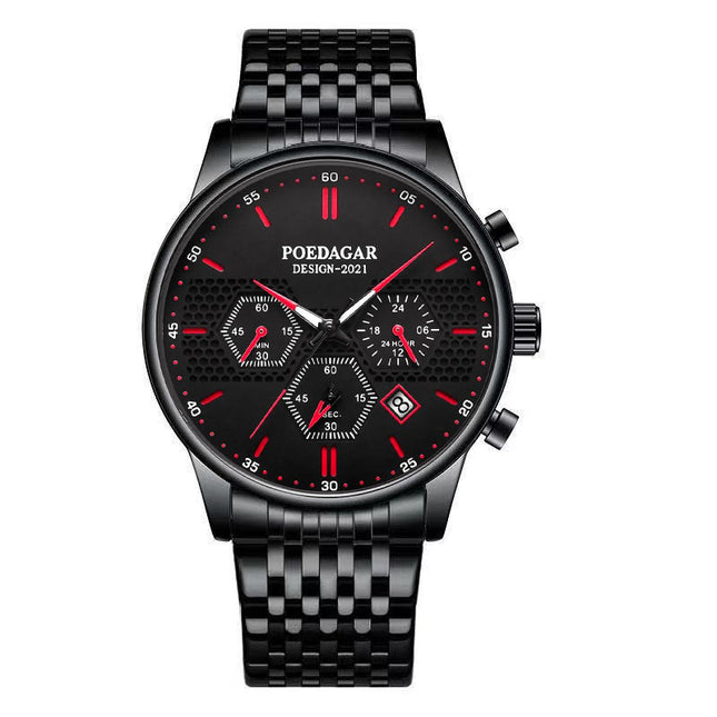 Swiss brand men's watch waterproof luminous multifunctional sports quartz watch