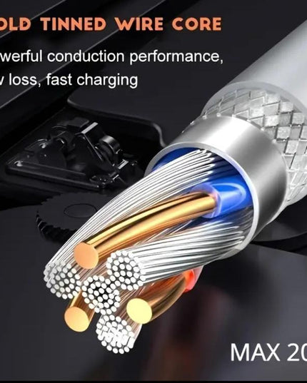 Multicolor Copper Core Charging Cable - Pack of 2